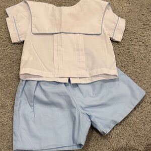 Sir John Baby Sailor Top and Light Blue Shorts Set